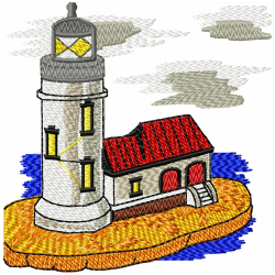 Lighthouse Embroidery Design 6 Lighthouse Embroidery Design 6